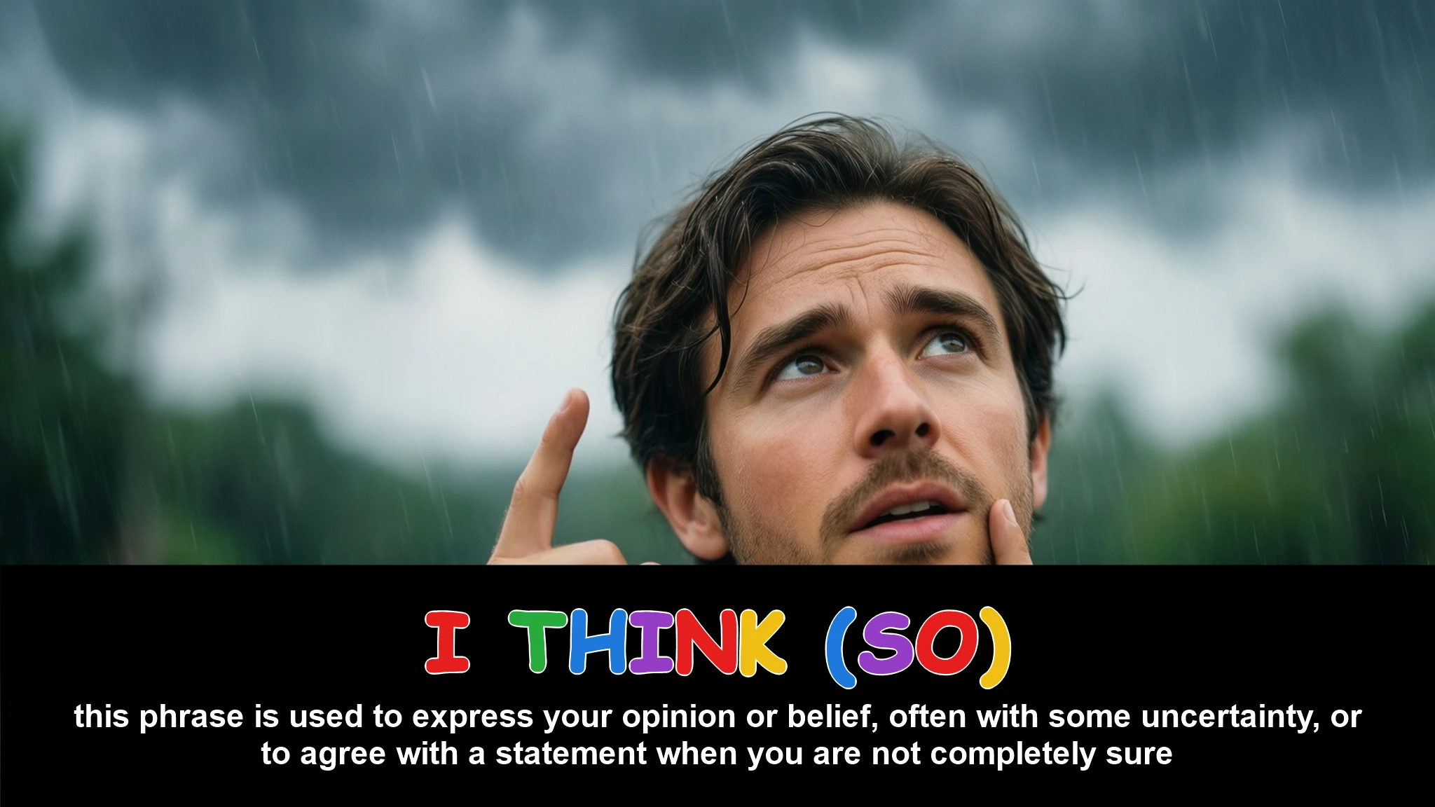 English Illustration for I think (so)